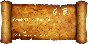 Gombár Barna névjegykártya